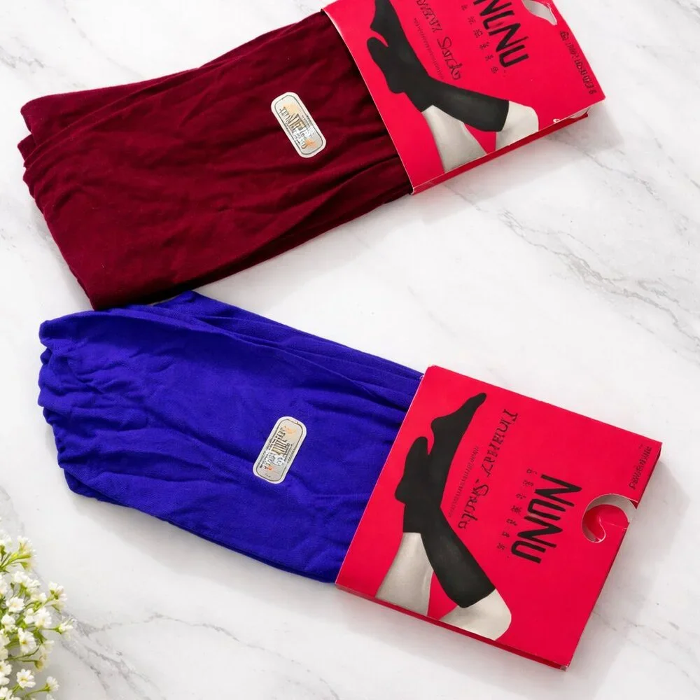 🆕 NWT NuNu Trouser Socks – Burgundy & Blue | Size 9–11